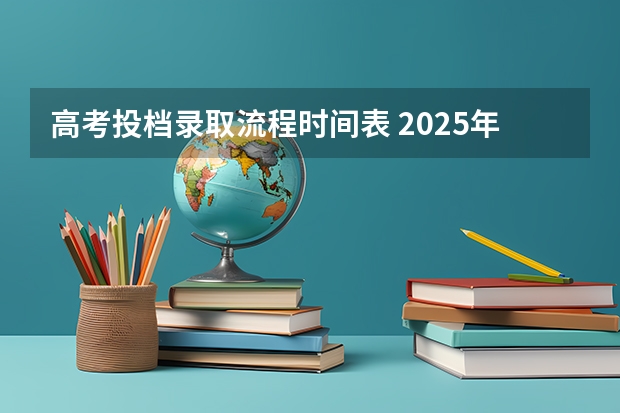 高考投档录取流程时间表 2025年高考学校录取分数投档时间表