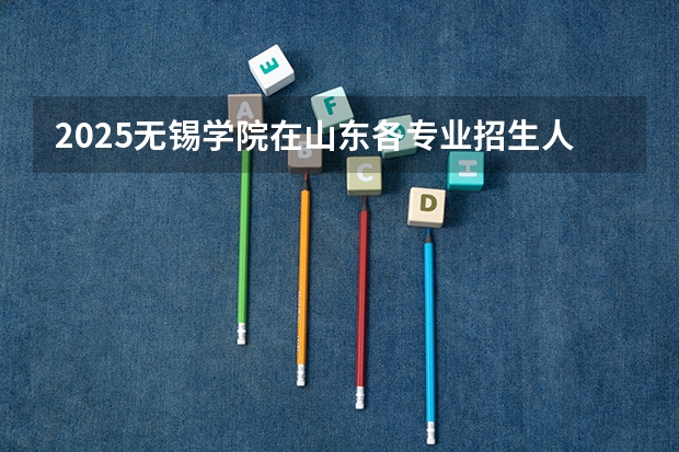 2025无锡学院在山东各专业招生人数介绍（2026参考）