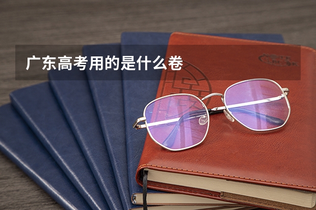 广东高考用的是什么卷