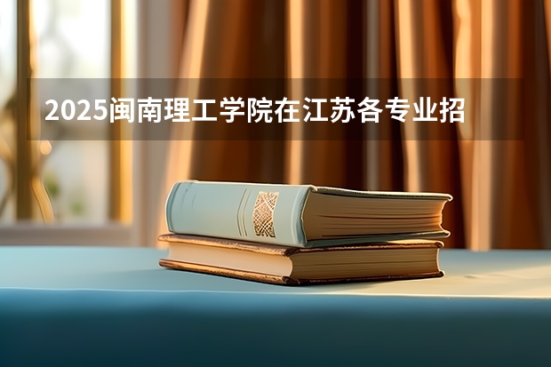 2025闽南理工学院在江苏各专业招生人数汇总（2026参考）