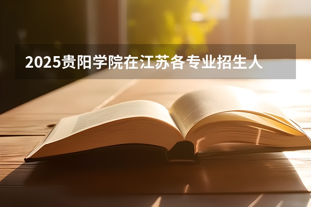 2025贵阳学院在江苏各专业招生人数汇总（2026参考）