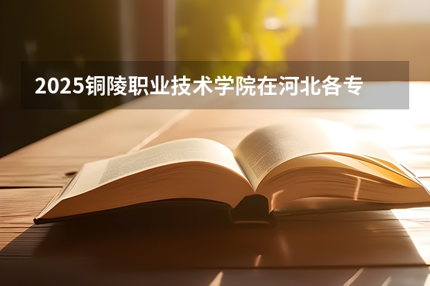 2025铜陵职业技术学院在河北各专业招生人数汇总（2026参考）