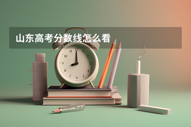 山东高考分数线怎么看