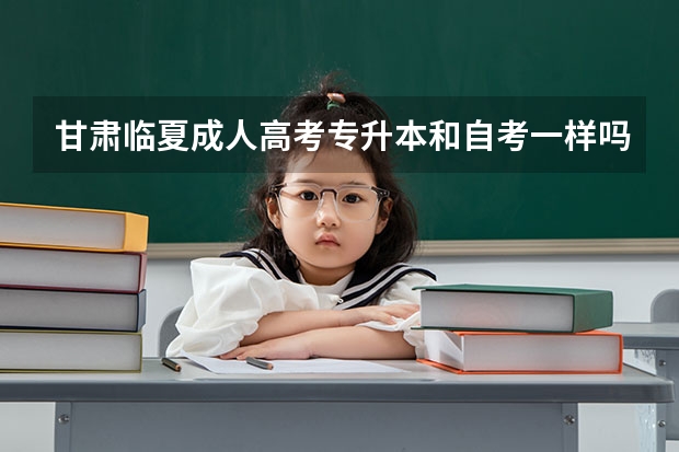 甘肃临夏成人高考专升本和自考一样吗？