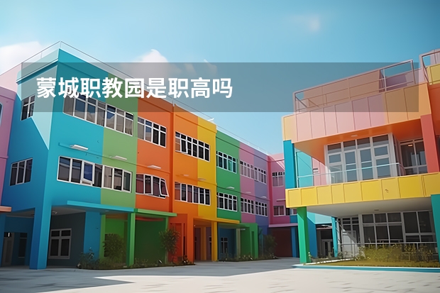 蒙城职教园是职高吗