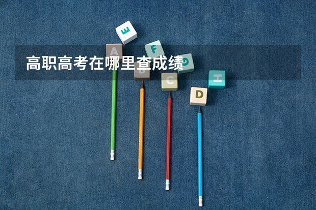 高职高考在哪里查成绩