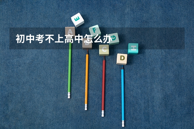 初中考不上高中怎么办