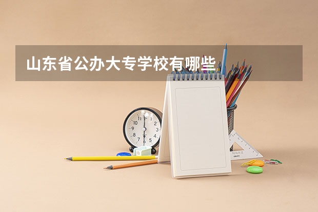 山东省公办大专学校有哪些