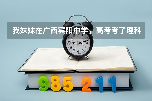 我妹妹在广西宾阳中学，高考考了理科621分，我想问问能上什么样的大学啊，希望她能上一所好一点的大学