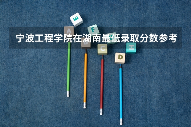 宁波工程学院在湖南最低录取分数参考