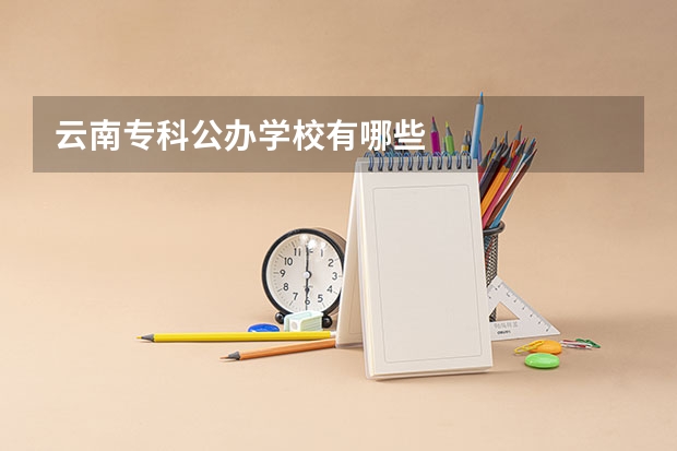 云南专科公办学校有哪些