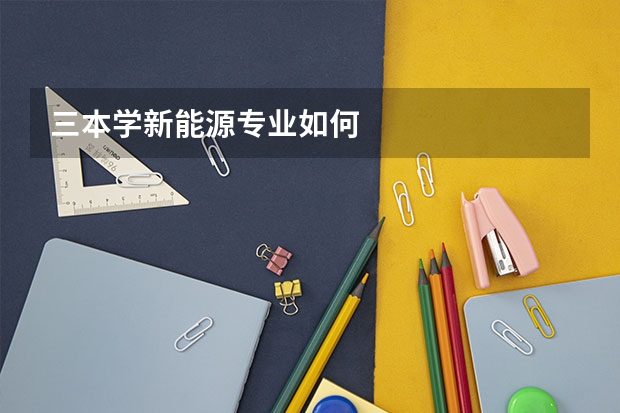 三本学新能源专业如何