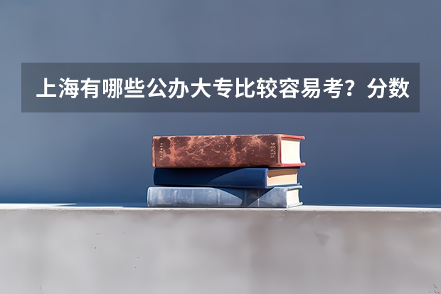 上海有哪些公办大专比较容易考？分数线比较低的？