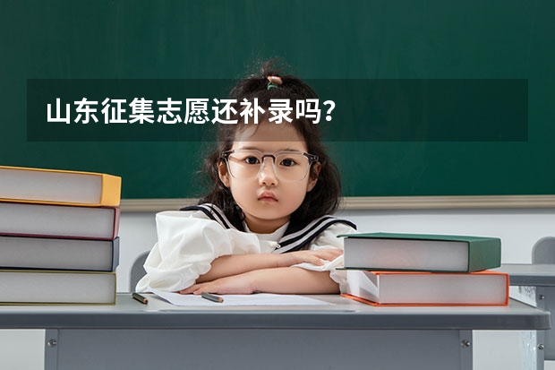 山东征集志愿还补录吗？