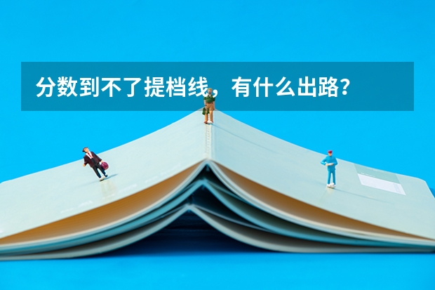 分数到不了提档线，有什么出路？