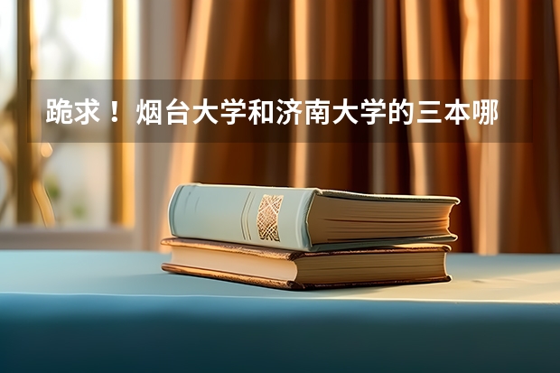 跪求 ！烟台大学和济南大学的三本哪个不错？