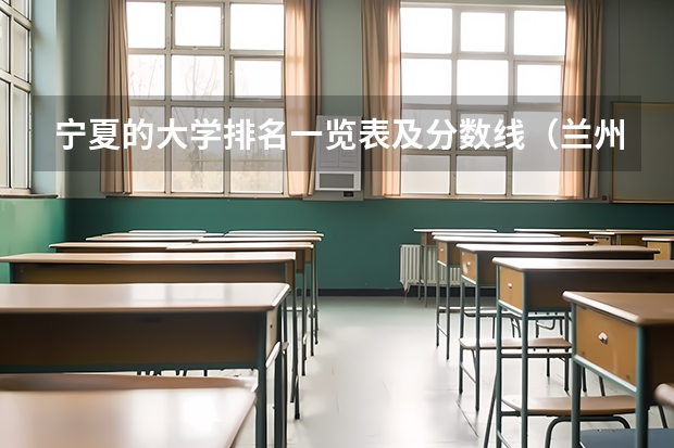 宁夏的大学排名一览表及分数线(兰州市的大学排名一览表,附前三名录取分数线)
