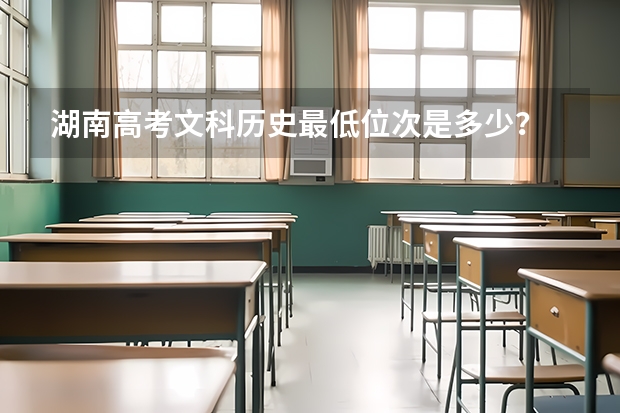 湖南高考文科历史最低位次是多少？