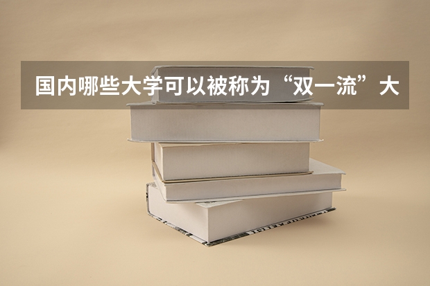 国内哪些大学可以被称为“双一流”大学？这些学校的录取分数线是多少？