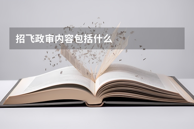 招飞政审内容包括什么