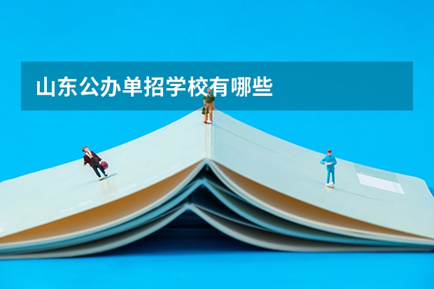 山东公办单招学校有哪些