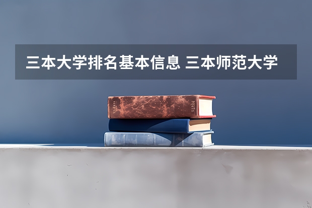 三本大学排名基本信息 三本师范大学排名
