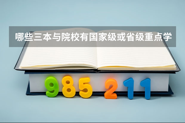 哪些三本与院校有国家级或省级重点学科？