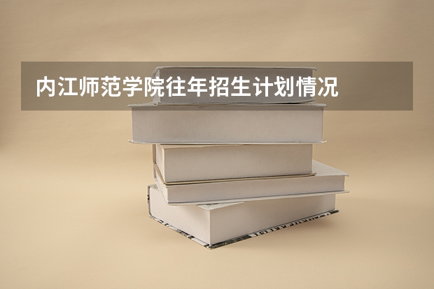 内江师范学院往年招生计划情况