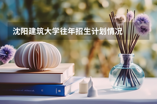 沈阳建筑大学往年招生计划情况