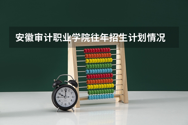 安徽审计职业学院往年招生计划情况