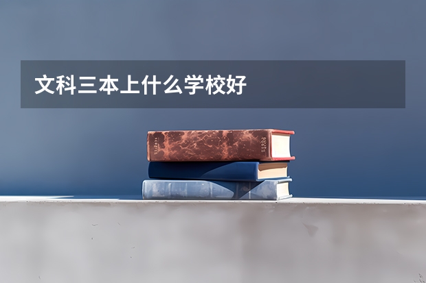 文科三本上什么学校好
