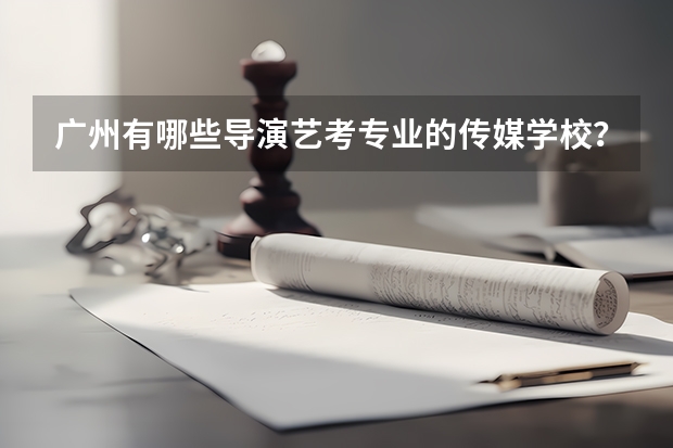 广州有哪些导演艺考专业的传媒学校？