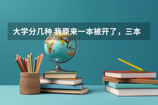 大学分几种 我原来一本被开了，三本能接着念么？