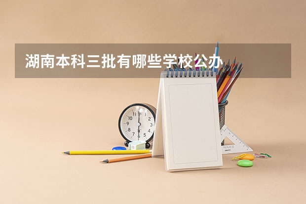 湖南本科三批有哪些学校公办