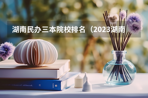 湖南民办三本院校排名（2023湖南三本大学排名）