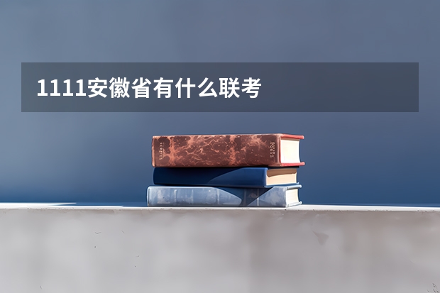 11.11安徽省有什么联考