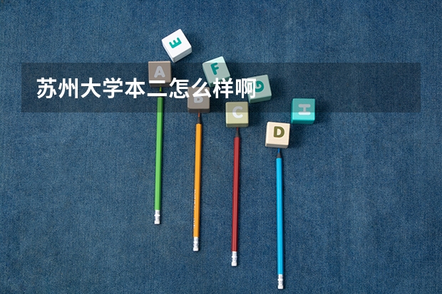 苏州大学本二怎么样啊