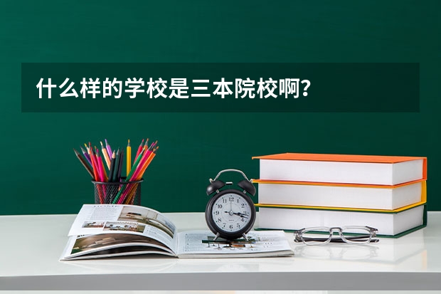 什么样的学校是三本院校啊？
