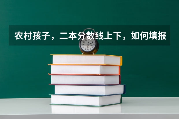 农村孩子，二本分数线上下，如何填报自愿