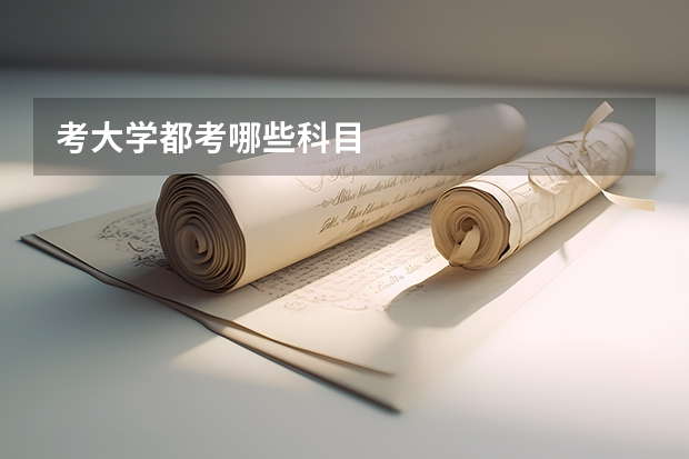 考大学都考哪些科目