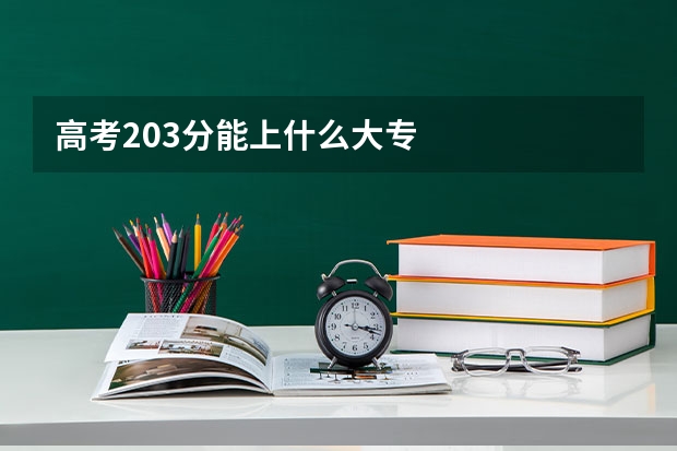 高考203分能上什么大专