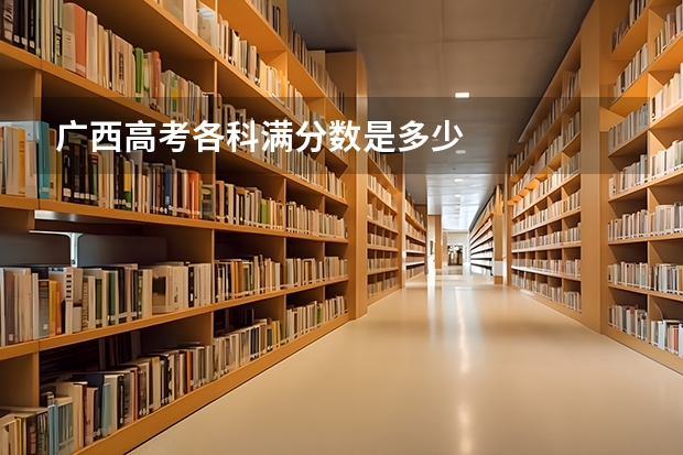 广西高考各科满分数是多少