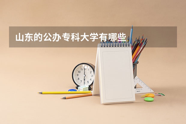 山东的公办专科大学有哪些