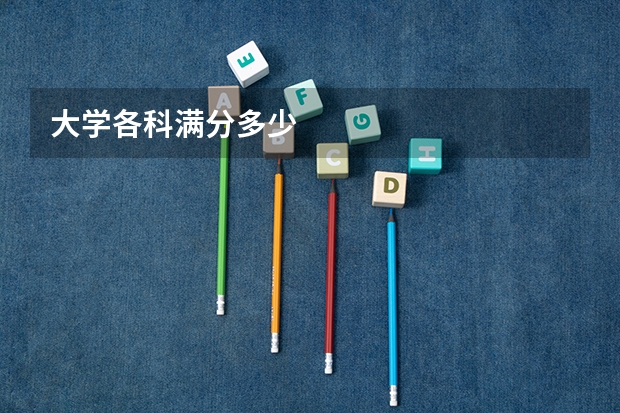 大学各科满分多少