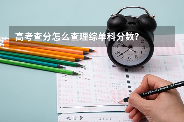 高考查分怎么查理综单科分数？