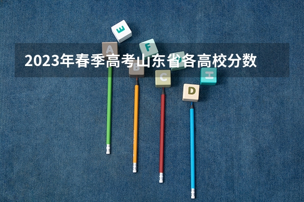2023年春季高考山东省各高校分数线是多少