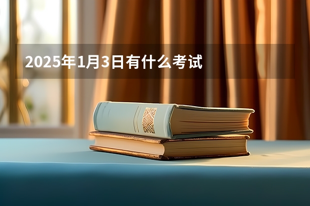 2025年1月3日有什么考试