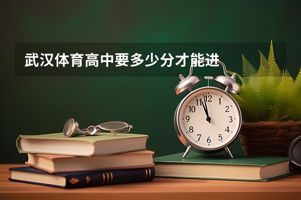 武汉体育高中要多少分才能进