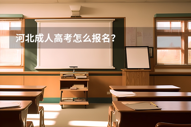 河北成人高考怎么报名？