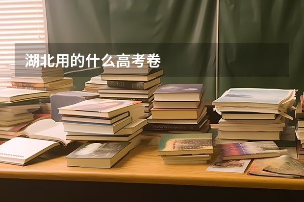 湖北用的什么高考卷